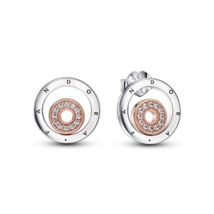 Сережки Pandora Кільця з логотипом 282314C01