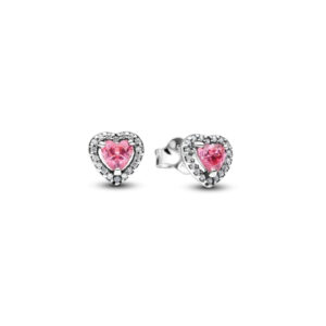 Сережки Pandora "Рожеве серце" 298427C02